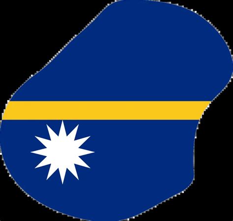 Nauru Flag Map • Mapsof.net