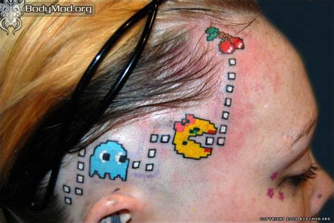 Tattoo: crazy tattoo, Funny Pacman, and gaming tattoo