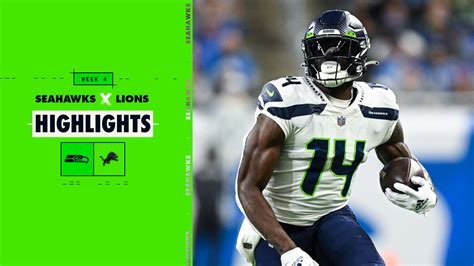 2022 Week 4 Seahawks at Lions DK Metcalf Highlights