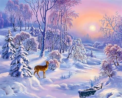 Snowy Christmas Scenes Wallpaper (48+ images)