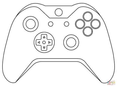 Xbox Controller Coloring Page