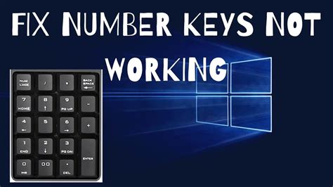 How to fix Number Lock keys not working on Windows 10 | Number Lock Not ...