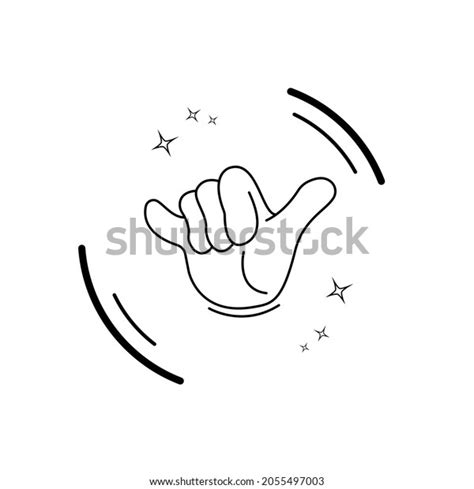 Hand Vector Isolated Outline Style Hand Stock Vector (Royalty Free ...