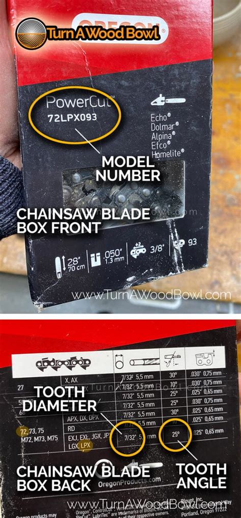 How To Sharpen A Chainsaw - Illustrated Guide - Turn A Wood Bowl