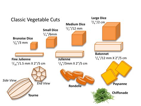 Classic Knife Cuts — The Culinary Pro