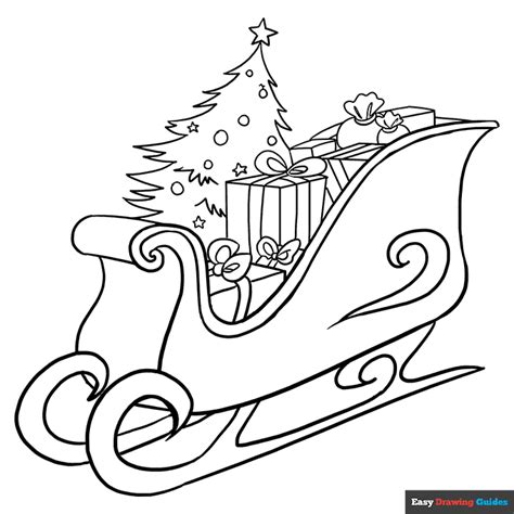 Free Printable Santa Sleigh Coloring Pages