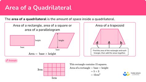 Area of a Quadrilateral - Math Steps, Examples & Questions