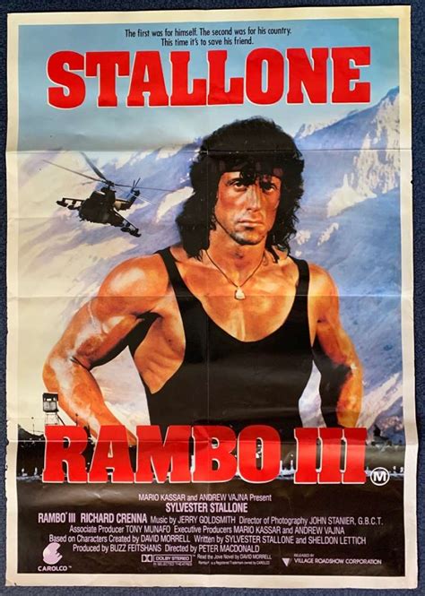 All About Movies - Rambo 3 Poster Original One Sheet 1988 Sylvester ...