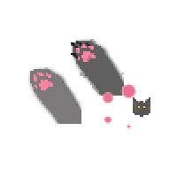 Cat paw Gray-Custom Cursors