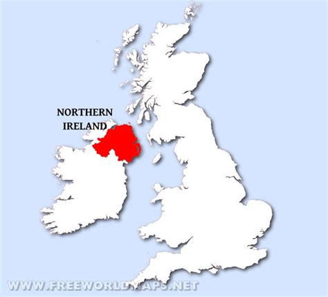 Northern Ireland Physical Map