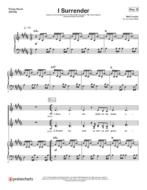 I Surrender Sheet Music PDF (Hillsong Worship) - PraiseCharts