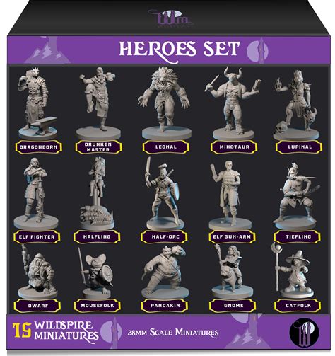 Buy 15 Hero Character & NPC Miniatures for DND Miniatures D&D ...