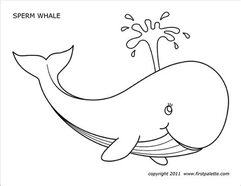 Whale | Free Printable Templates & Coloring Pages | FirstPalette.com