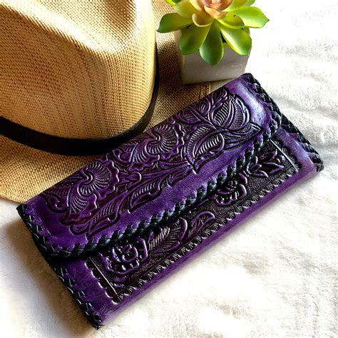 Western Leather Wallets for Women - gift for her - Handmade wallet