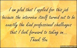 Thank You Messages for Job Interview: Thank You Notes – WishesMessages.com