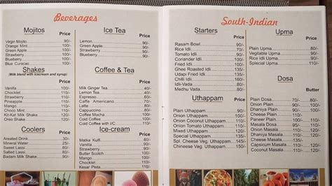 Menu at Red Chilli Restaurant, Varanasi