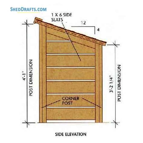 3×6 Lean To Firewood Storage Shed Plans