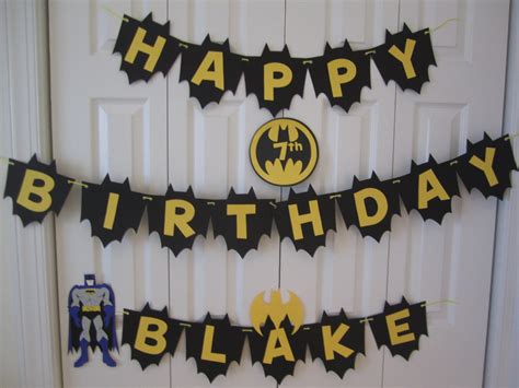 Batman Birthday Banner Personalized With Name - Etsy