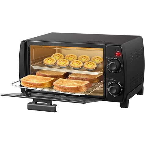 COMFEE' 4 Slice Small Toaster Oven Countertop, Retro Compact Design ...