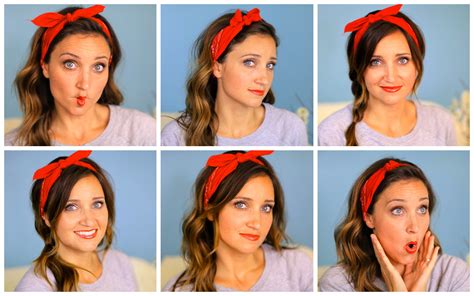 Six DIY 1-Minute Bandana Hairstyles | Cute Girls Hairstyles