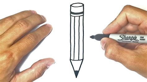 How to draw a Pencil for kids | Pencil Easy Draw Tutorial - YouTube