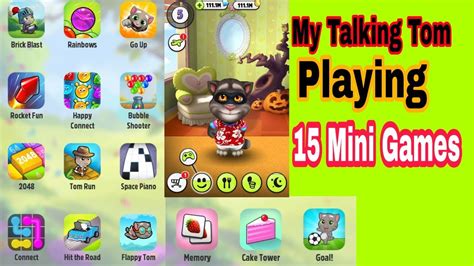 #1 My Talking Tom | All Mini Games Playing - YouTube