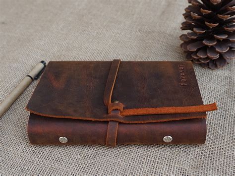 Personalized Leather Journal Custom Leather Journal Lined Paper Leather ...