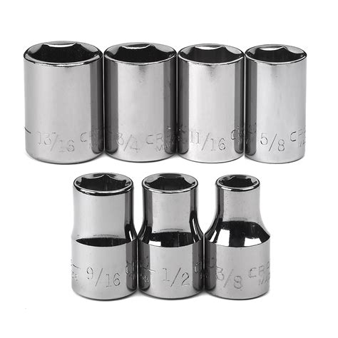 Craftsman 7-Piece Inch 6-Point Standard Socket Set 1/2-Inch Drive ...