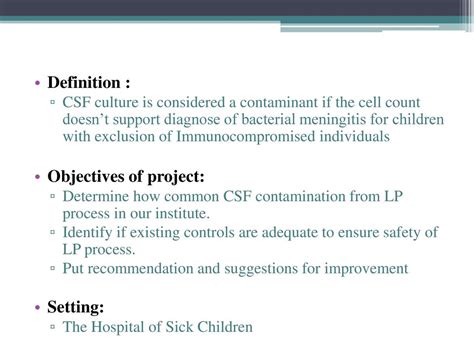 Contamination of CSF Cultures in Children After Spinal Tap Procedure ...