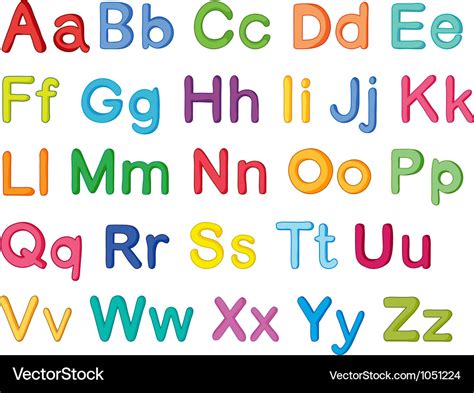 English alphabets Royalty Free Vector Image - VectorStock