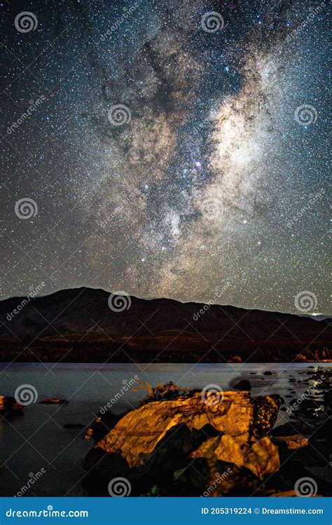 Astrophotography of the Night Sky in Lake Tekapo, New Zealand Stock ...