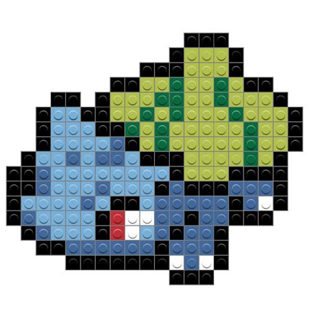 pixel art minecraft bulbasaur grid Bulbasaur pokemon brik pixel lego ...