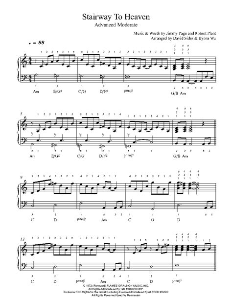 Stairway To Heaven by Led Zeppelin Sheet Music & Lesson | Advanced Level