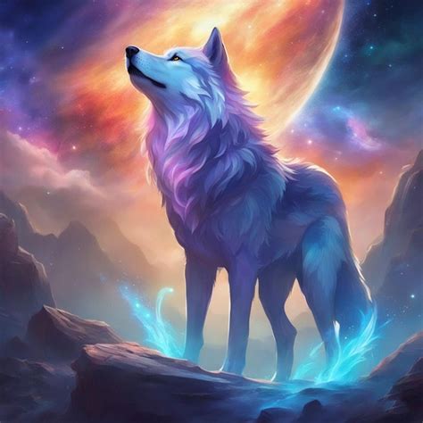 Free Photo Galaxy Wolf Wallpaper | Premium AI-generated image