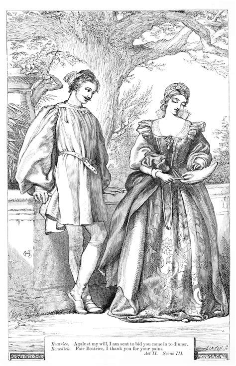 Beatrice and Benedick | Victorian Illustrated Shakespeare Archive