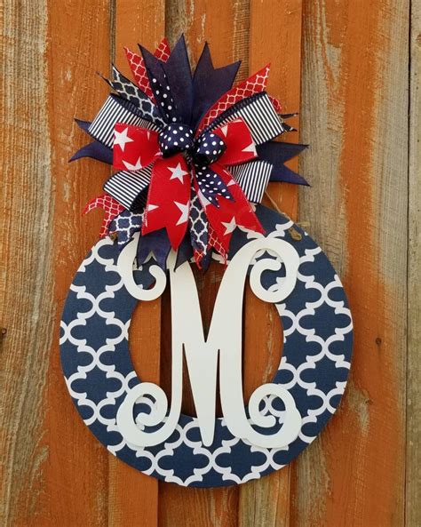 Labor Day Front Door Hanger Patriotic Front Door Decor Red | Etsy