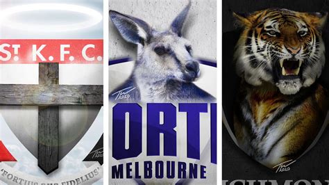 AFL 2020: Realistic AFL club logos, creative new team logos by Tom Ward ...