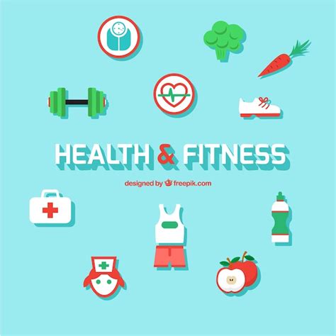 Free Vector | Health and fitness icons