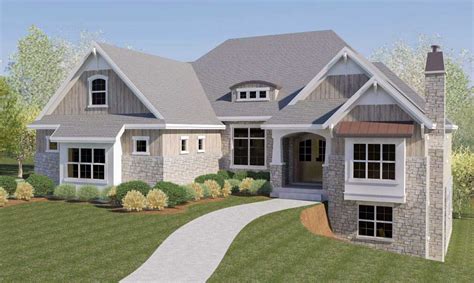 Plan 290032IY: Craftsman House Plan with RV Garage and Walkout Basement ...