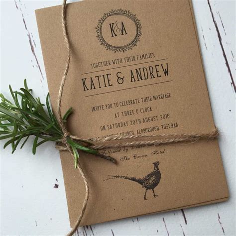 Rustic Wedding Invitations and Stationery - Wagtail Designs