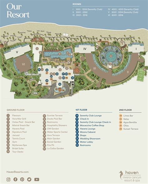 Resort Map | Haven Riviera Cancun Resort & Spa | Riviera Maya, Mexico