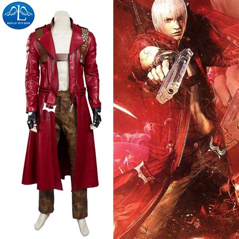 MANLUYUNXIAO New Men's Devil May Cry 3 Dante Cosplay Costume Deluxe ...