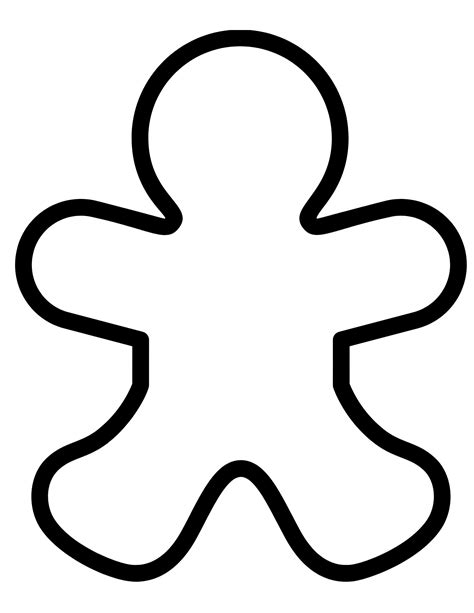 Gingerbread Man Shape Printable