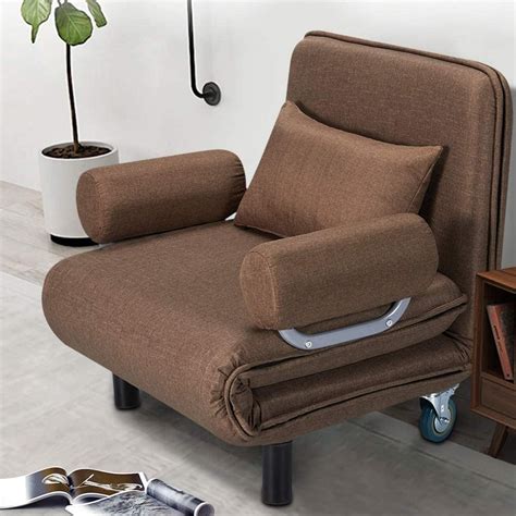 Erommy Convertible Sofa Bed Sleeper Chair Folding 5 Position Arm Chair ...