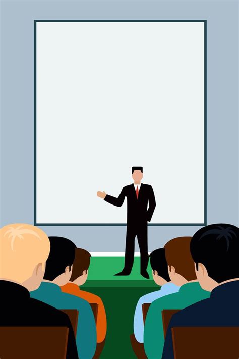 Vector Flatten Business Meeting Poster Background | Cara menggambar, Gambar