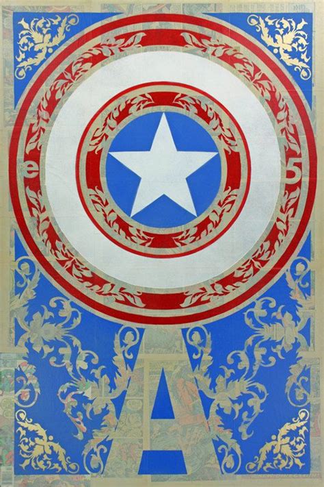 Stenciled Print of Captain America's Shield by epyon5 on Etsy, $20.00 ...