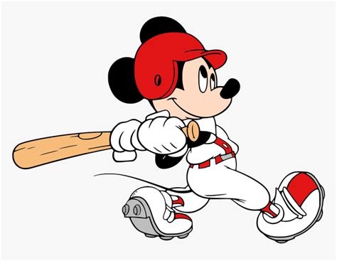 Mickey Mouse Baseball Clipart, HD Png Download - kindpng