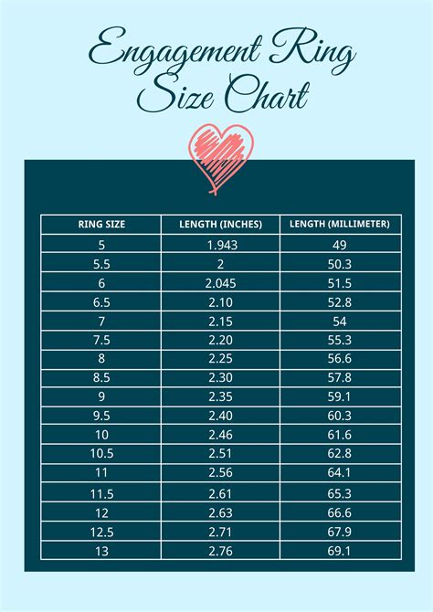 Mens Ring Size Chart Template in Illustrator, PDF - Download | Template.net