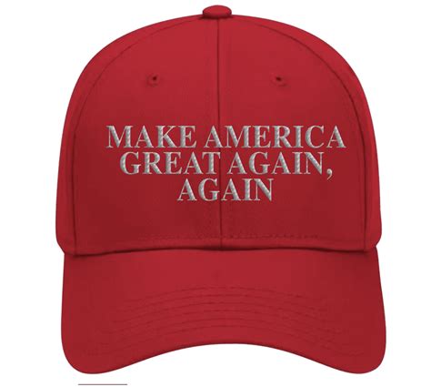 Donald Trump Make America Great Again Hat Single 2D Card Party Face ...