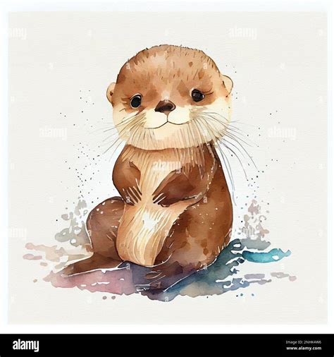 Cute Otter Drawing